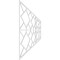 Ekena Millwork Set of Four Panels for 94 1/2"W x 32 1/4"H Hudson Fretwork Wainscot Wall Paneling WPKP16X01X47HSN - alternate 2